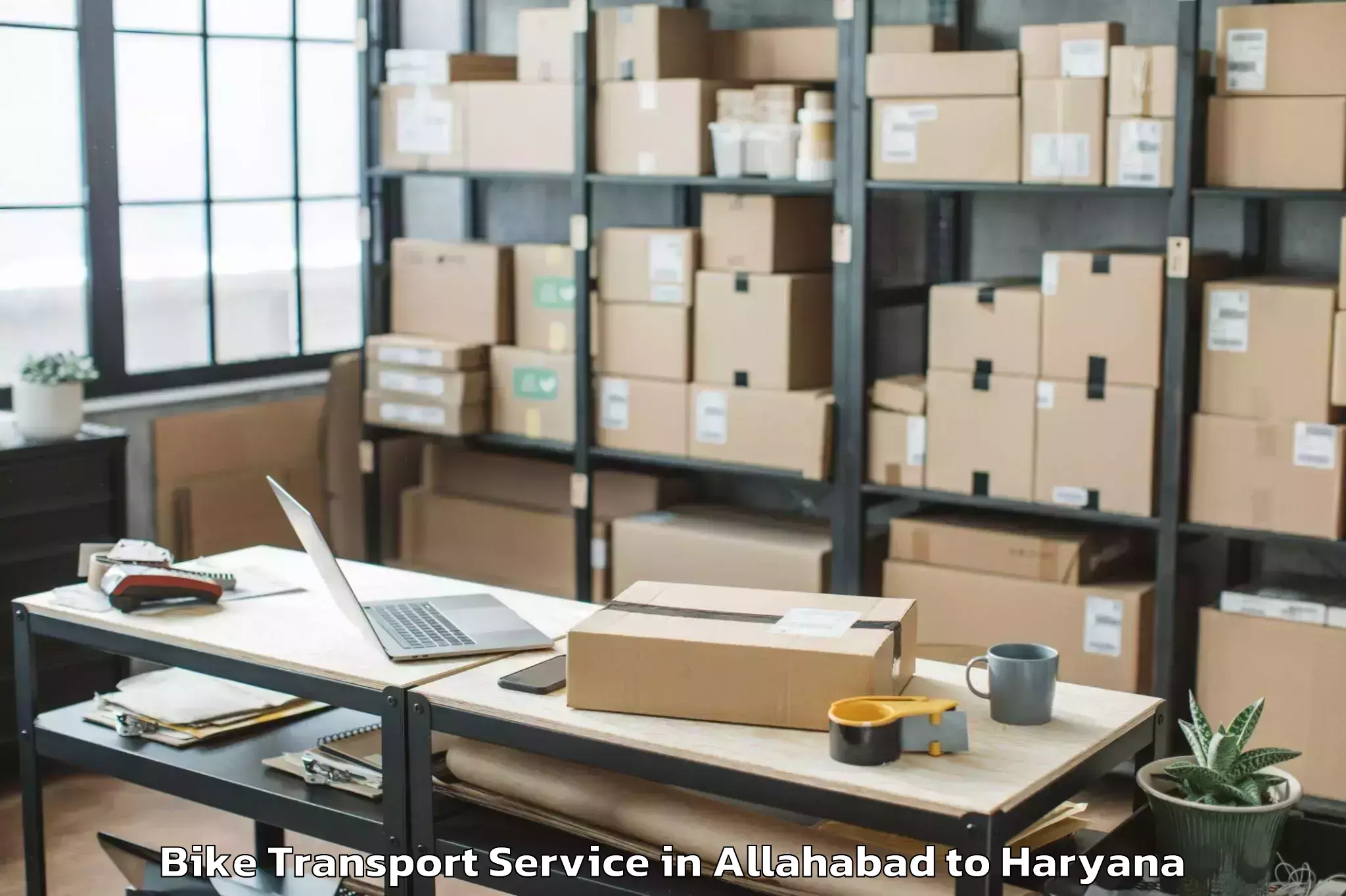 Book Allahabad to Crown Interiorz Mall Bike Transport Online